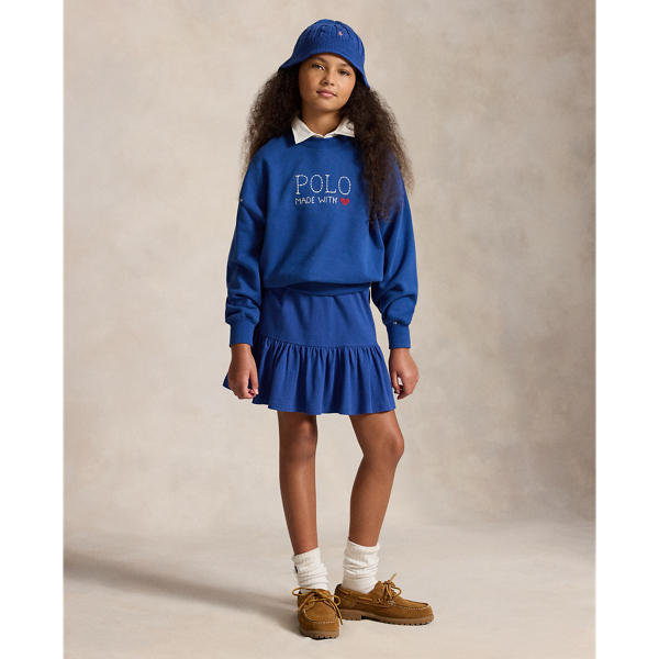 Fleece-Sweatshirt mit Logo Girls 7-14 Years in Verwaschenes Azurblau 4