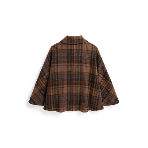 Детские куртки Ralph Lauren Plaid Wool Tweed Cape