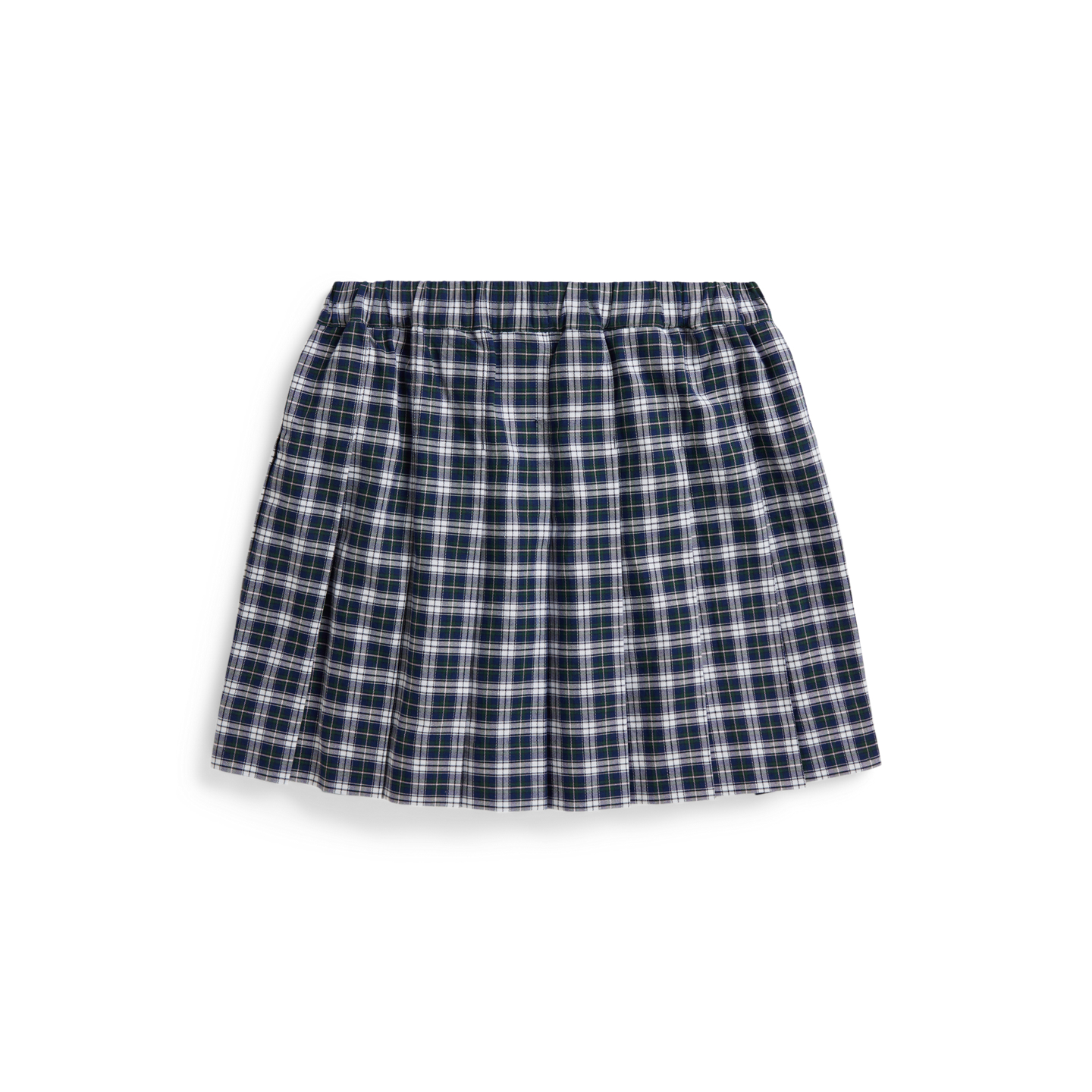 Юбка Ralph Lauren Plaid Pleated Cotton Oxford, цвет: Зелёный белый разноцветный — фото 1
