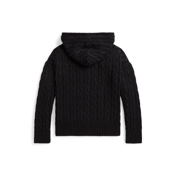Sweat &agrave; capuche zipp&eacute; en coton m&eacute;tallis&eacute;