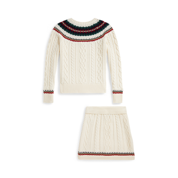 Fair Isle Cotton Jumper & Skirt