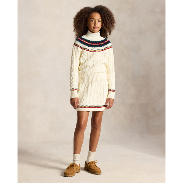 Fair Isle Cotton Jumper & Skirt
