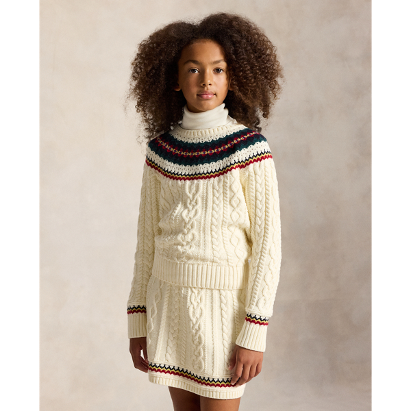 Fair Isle Cotton Jumper & Skirt