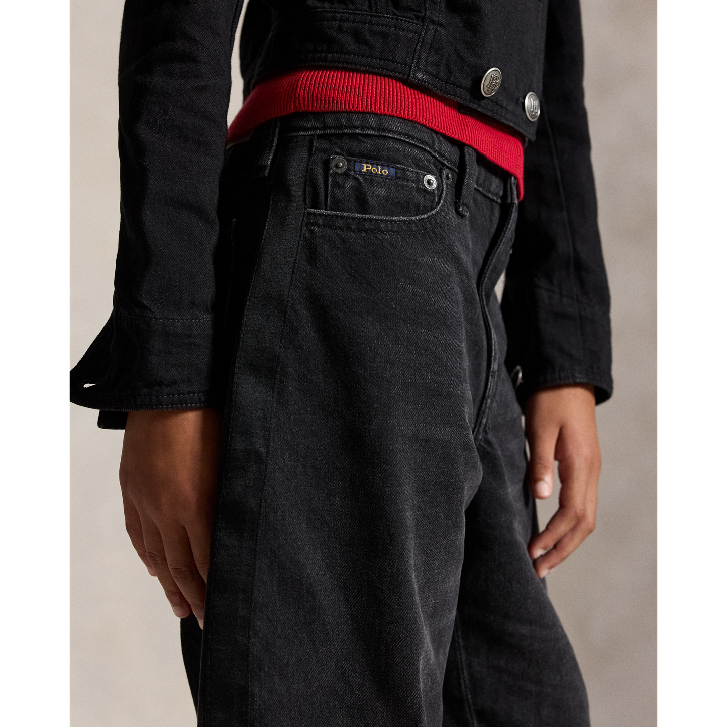 Джинсы Ralph Lauren Curved Tapered Cotton Denim Jean, цвет: Варёный — фото 3