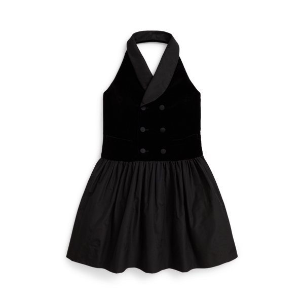 Zweireihiges Kleid mit Smoking-Revers