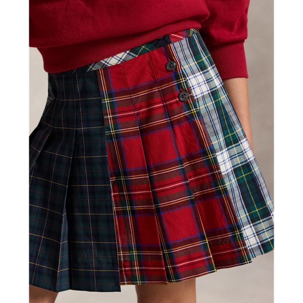 Plaid Poplin Skirt
