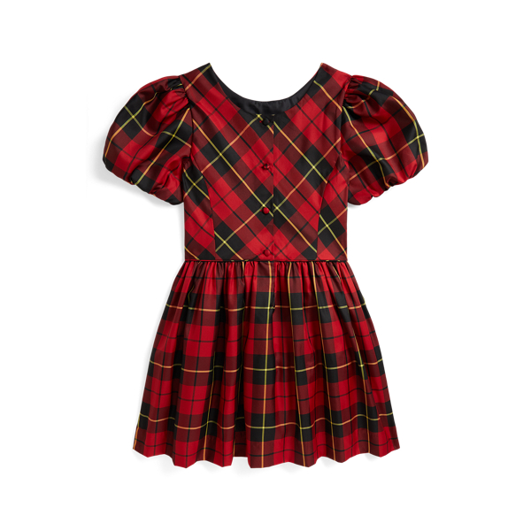 Robe &eacute;cossaise avec manches ballon