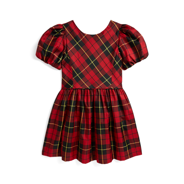 Robe &eacute;cossaise avec manches ballon