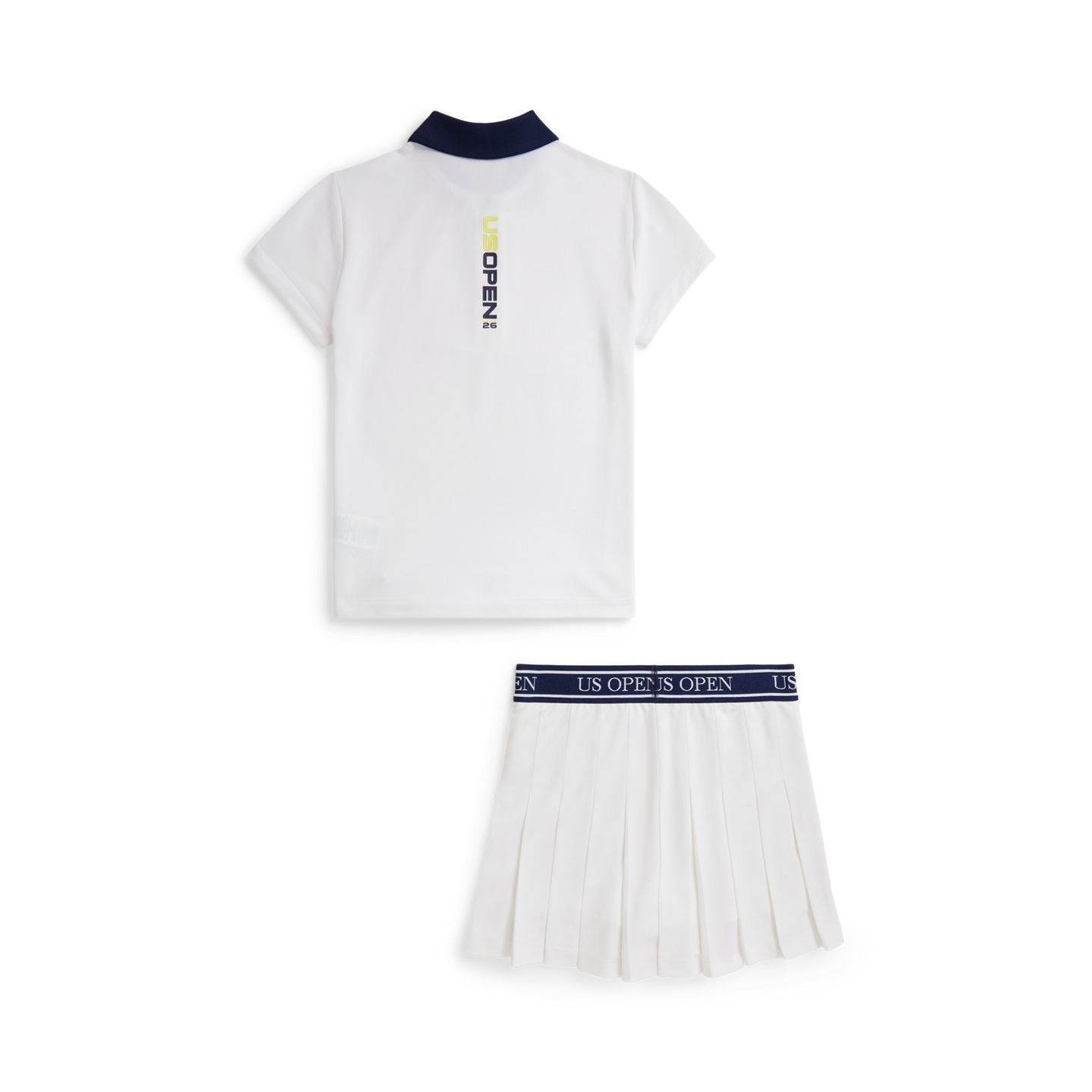 Детские комплекты Ralph Lauren US Open Polo Shirt & Pleated Skort, цвет: Белый — фото 1