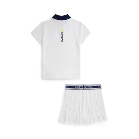 Детские комплекты Ralph Lauren US Open Polo Shirt & Pleated Skort, цвет: Белый