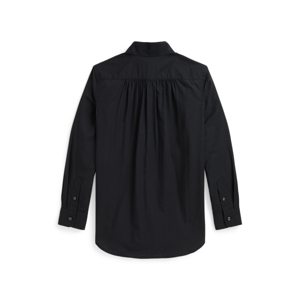 Bib-Front Cotton Tunic Shirt