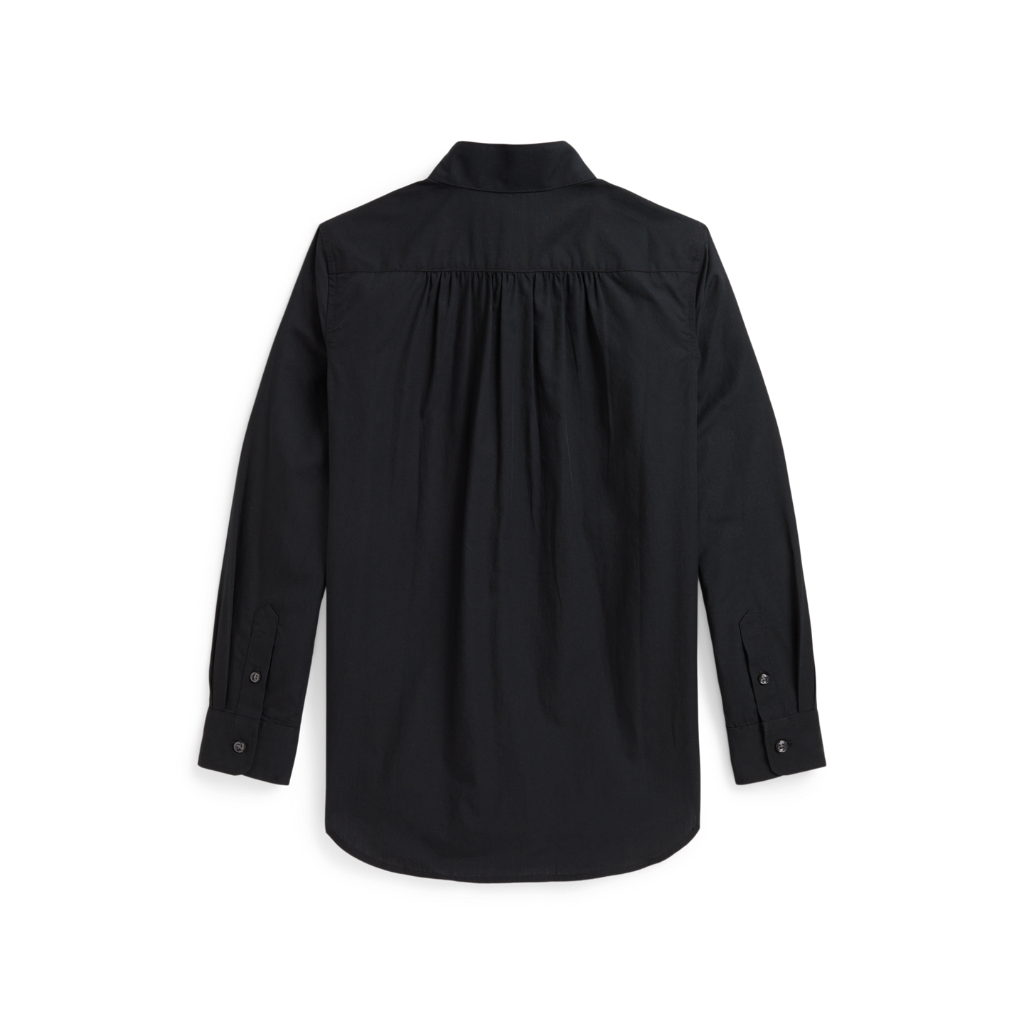 Детская рубашка Ralph Lauren Bib-Front Cotton Tunic, цвет: Чёрный — фото 1