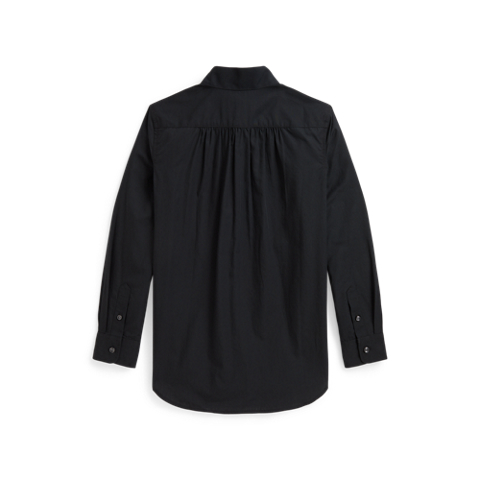 Детская рубашка Ralph Lauren Bib-Front Cotton Tunic, цвет: Чёрный