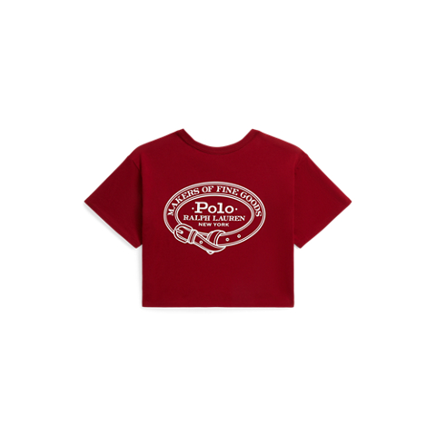 Детская футболка Ralph Lauren Graphic Cotton Jersey Boxy, цвет: Красный