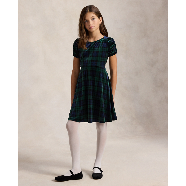 Plaid Velvet Dress 