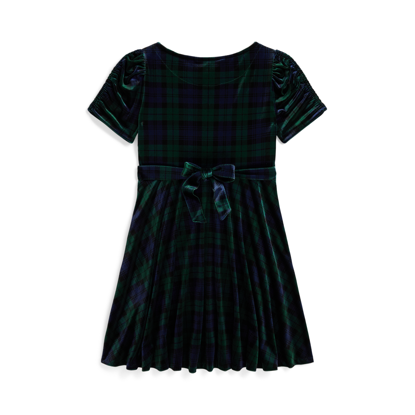 Детское платье Ralph Lauren Plaid Velvet, цвет: Blackwatch Tartan 631 — фото 1