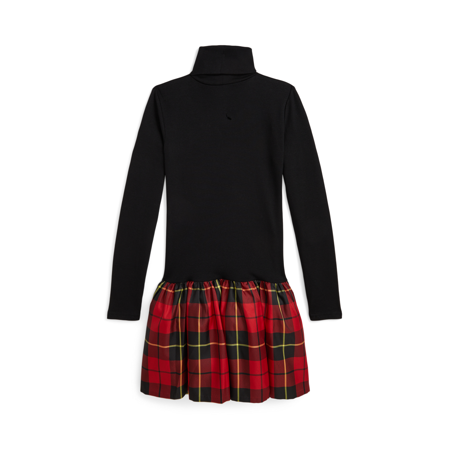 Детское платье Ralph Lauren Plaid-Skirt Turtleneck, цвет: Чёрный — фото 1