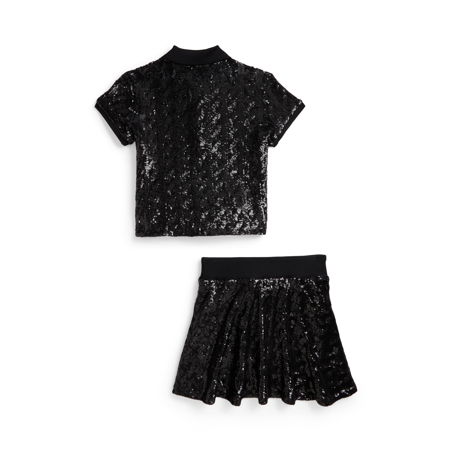 Детские комплекты Ralph Lauren Sequined Polo Shirt & Skirt, цвет: Чёрный — фото 1