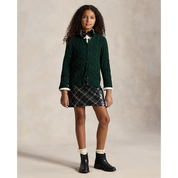 Plaid Sequined Skirt