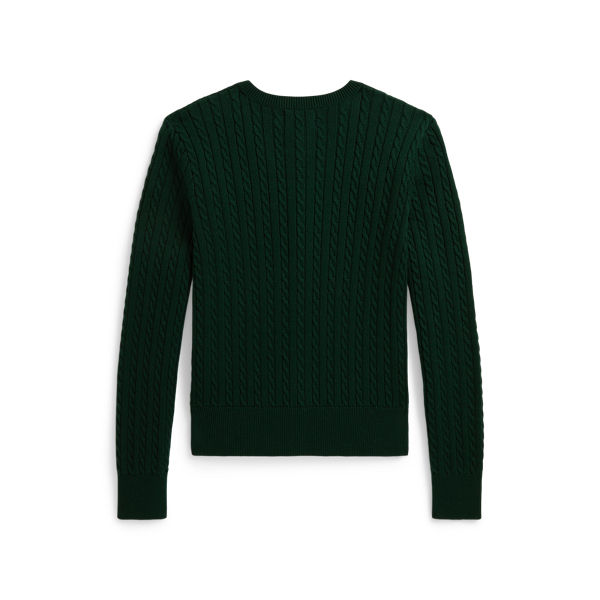 Polo Bear Mini-Cable Cotton Cardigan