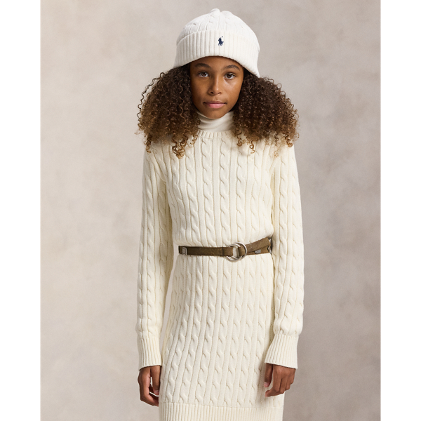 Cable-Knit Cotton Jumper Dress