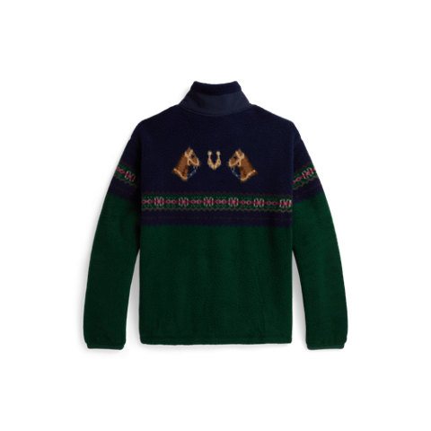 Ralph Lauren Horse-Print Hybrid Pullover