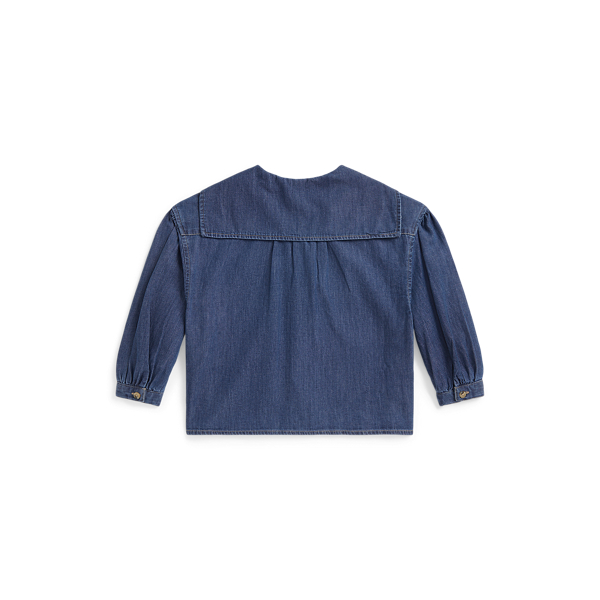 Top in denim di cotone