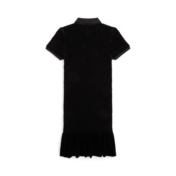 Smocked Velour Polo Dress