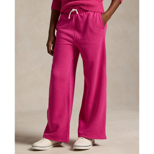 Fleece-Jogginghose mit weitem Bein Girls 7-14 Years in College-Pink/Navy 4