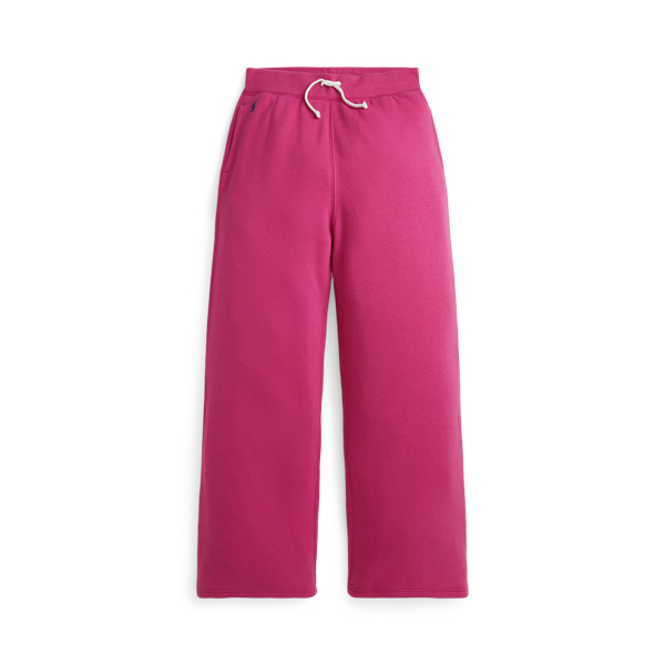 Fleece-Jogginghose mit weitem Bein Girls 7-14 Years in College-Pink/Navy 2