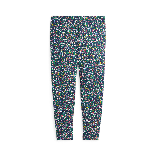 Legging floral en punto el&aacute;stico