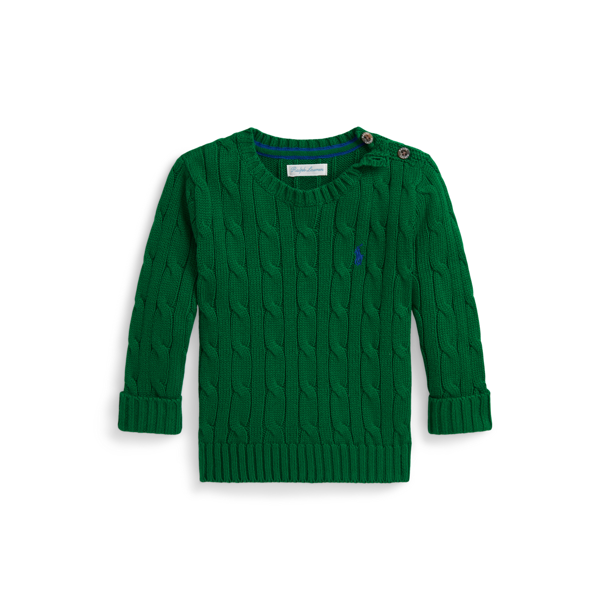 RUGBY Ralph Lauren ニットセーター M ダークグリーン コットン クルーネック セーター