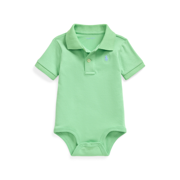 Cotton Jersey Long Sleeve Bodysuit Ralph Lauren