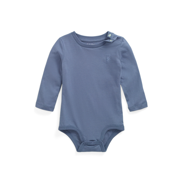 Cotton Jersey Long Sleeve Bodysuit for Baby Boy Ralph Lauren IN