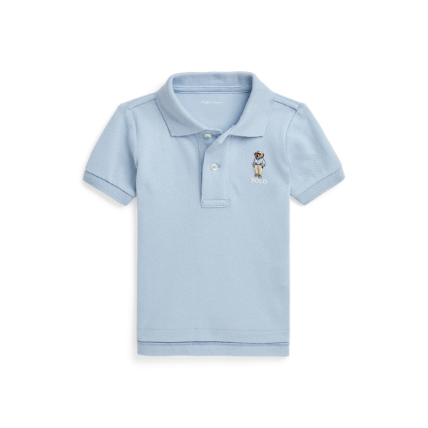 Polo Bear Cotton Mesh Polo Shirt