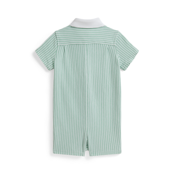 Striped Knit Oxford Shortall