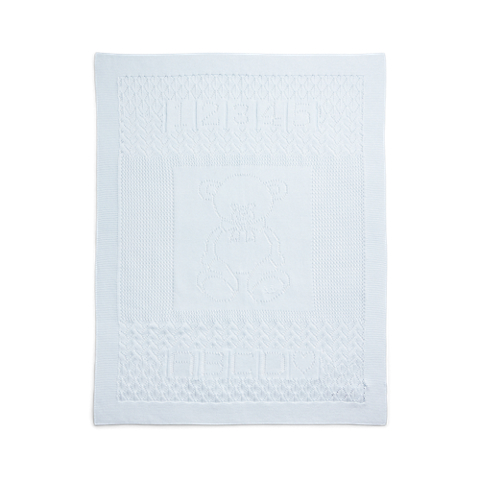 Детский плед Ralph Lauren Pointelle-Knit Cotton Blanket, цвет: Синий