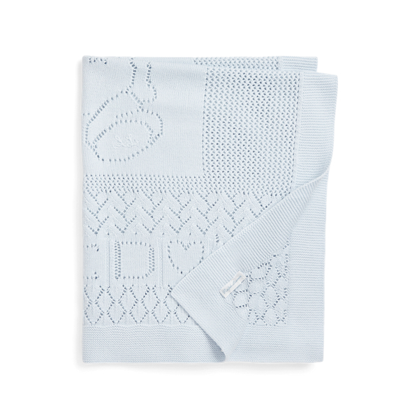 Pointelle-Knit Cotton Baby Blanket