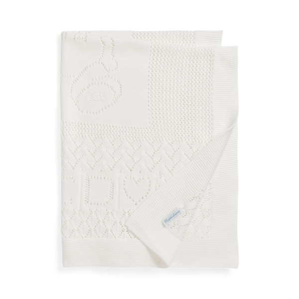 Pointelle-Knit Cotton Baby Blanket