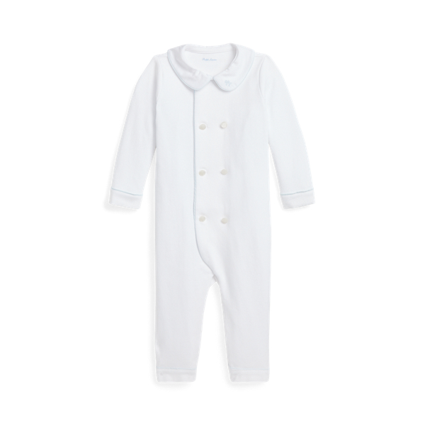 Cotton Double-Breasted Coverall Baby Boy 1