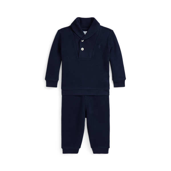 French-Rib Cotton Pullover & Pant Set