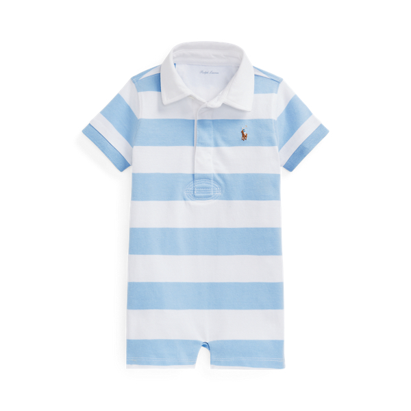 Gestreepte katoenen jersey rugbyshortall
