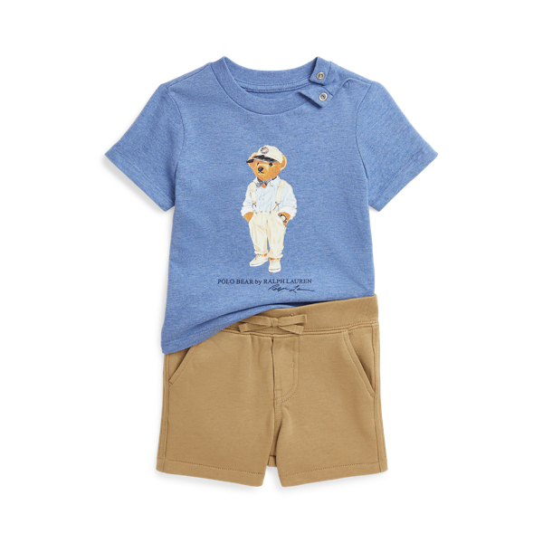 Polo Bear Jersey Tee & Terry Short Set