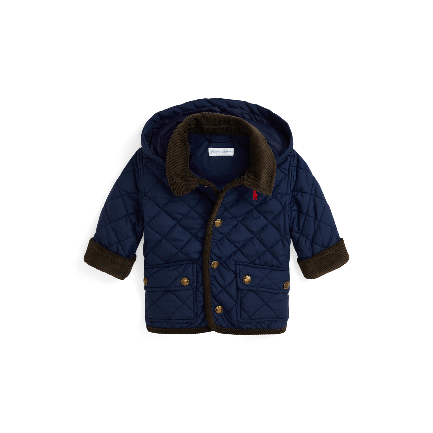 Детская куртка Ralph Lauren Hooded Barn, цвет: Тёмно-синий — фото 4