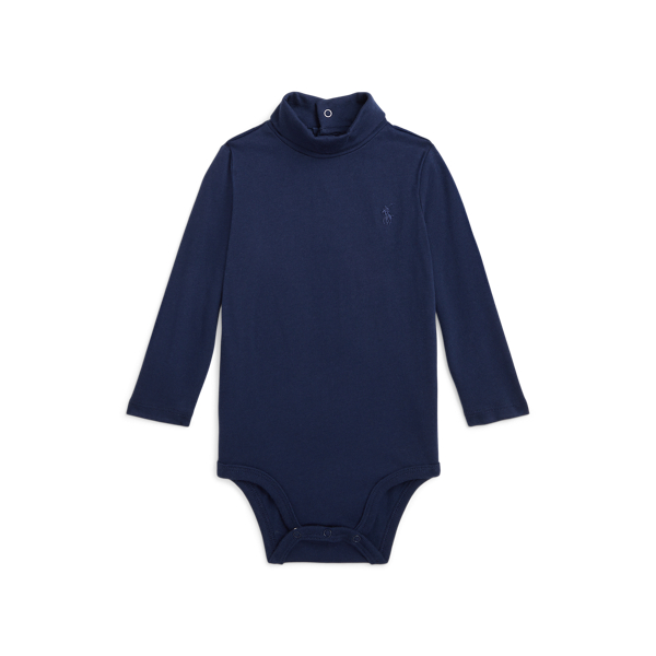 Cotton Jersey Turtleneck Bodysuit