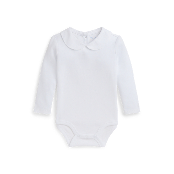 White Organic Cotton Interlock Bodysuit Baby Boy 1