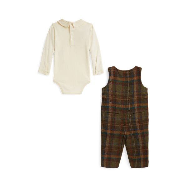 Interlock Bodysuit Plaid Overall Set for Baby Boy Ralph Lauren UK