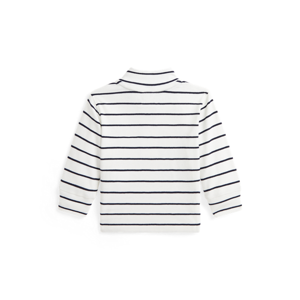 Striped Cotton Quarter-Zip Pullover
