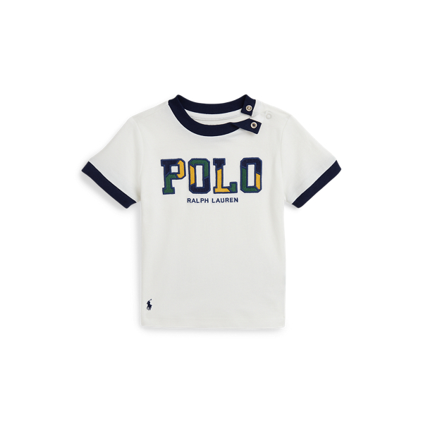 Baby boy white ralph lauren t shirt hotsell