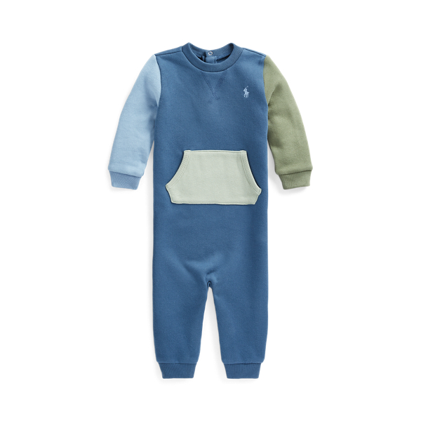 Combinaison b&eacute;b&eacute; color-block en molleton